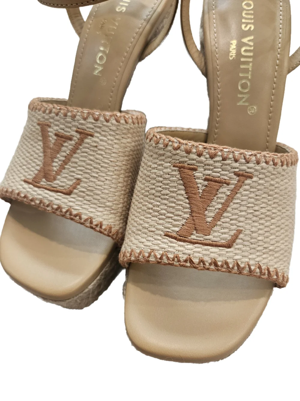 Louis Vuitton Helios Wedge Sandal Size 39 NIB
